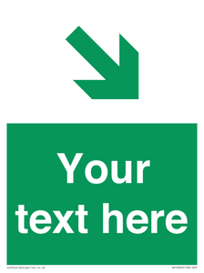 Custom Safe condition: Green Down right arrow